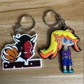 Fabricante ecológico Letras al por mayor en relieve Soft Forma personalizada PVC Roma Keychains para colecciones